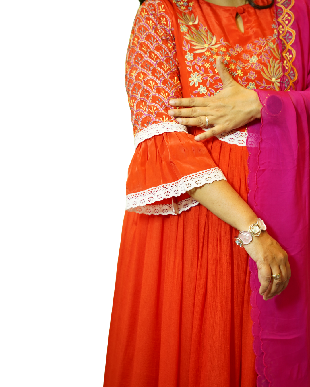 Sunset Bloom Anarkali