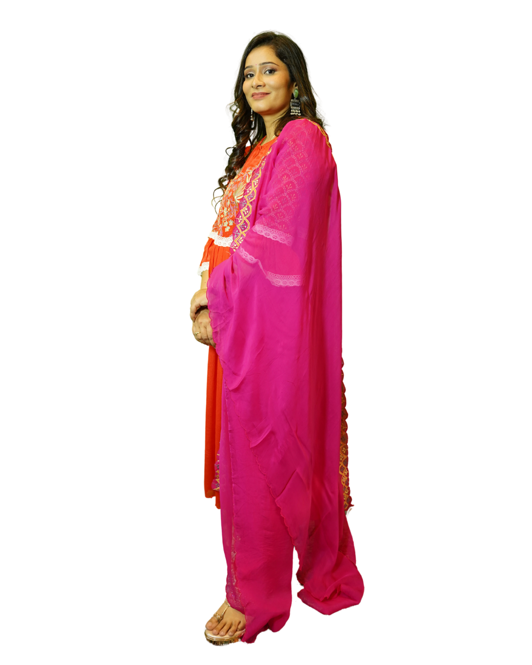 Sunset Bloom Anarkali