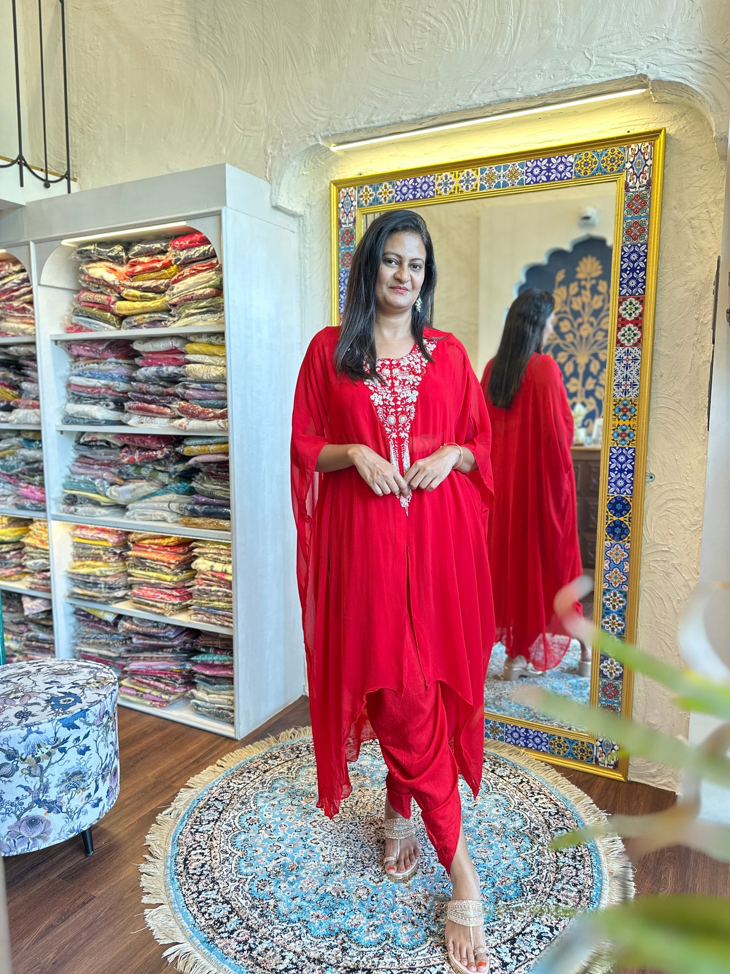 Red Royale Kaftan Suit