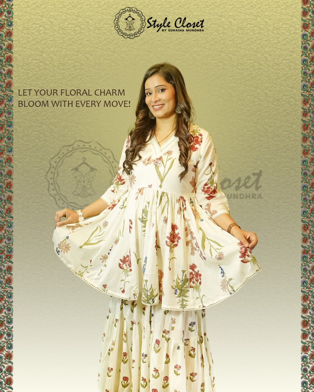 Floral Bliss Sharara Set