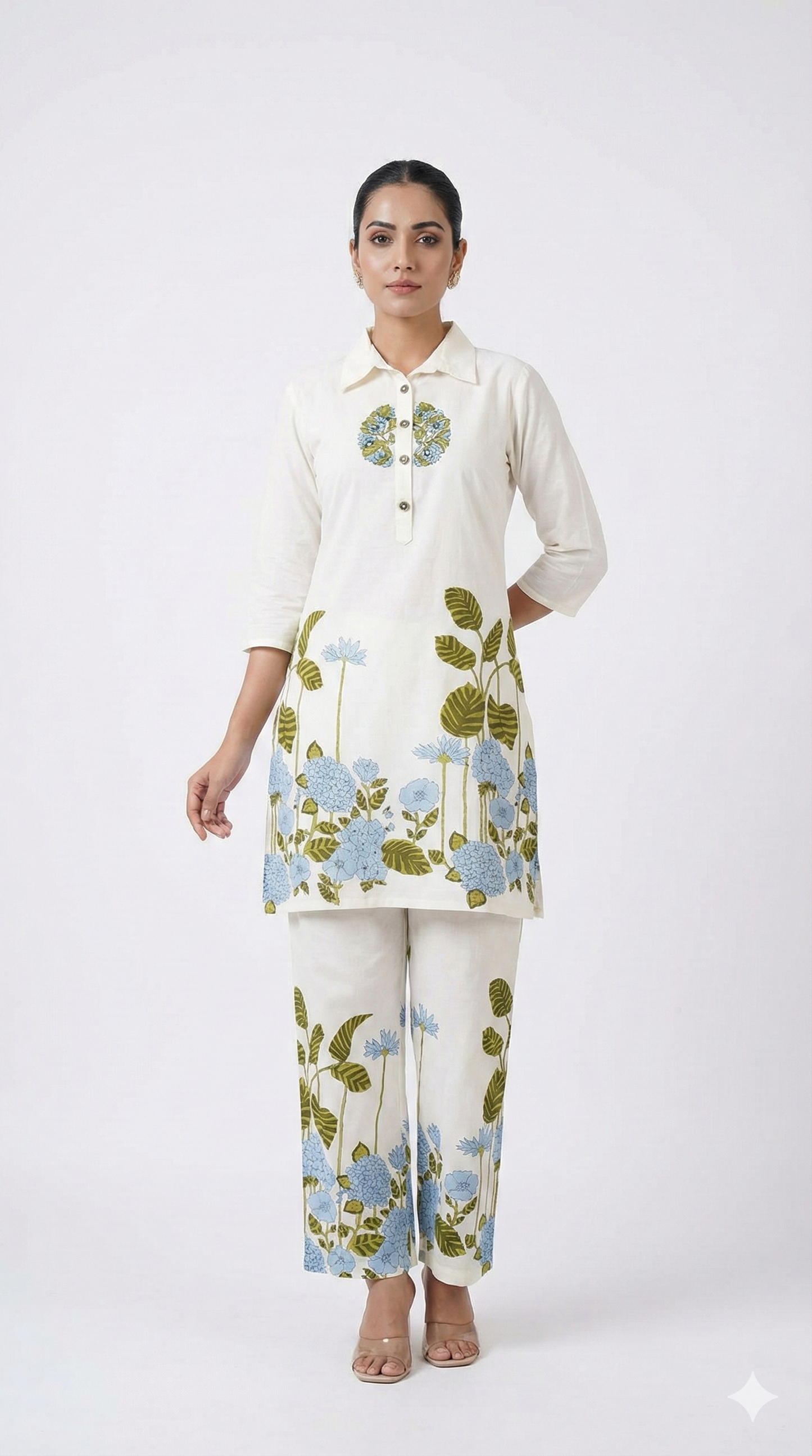 Garden Breeze Hydrangea Print Co-ord Set