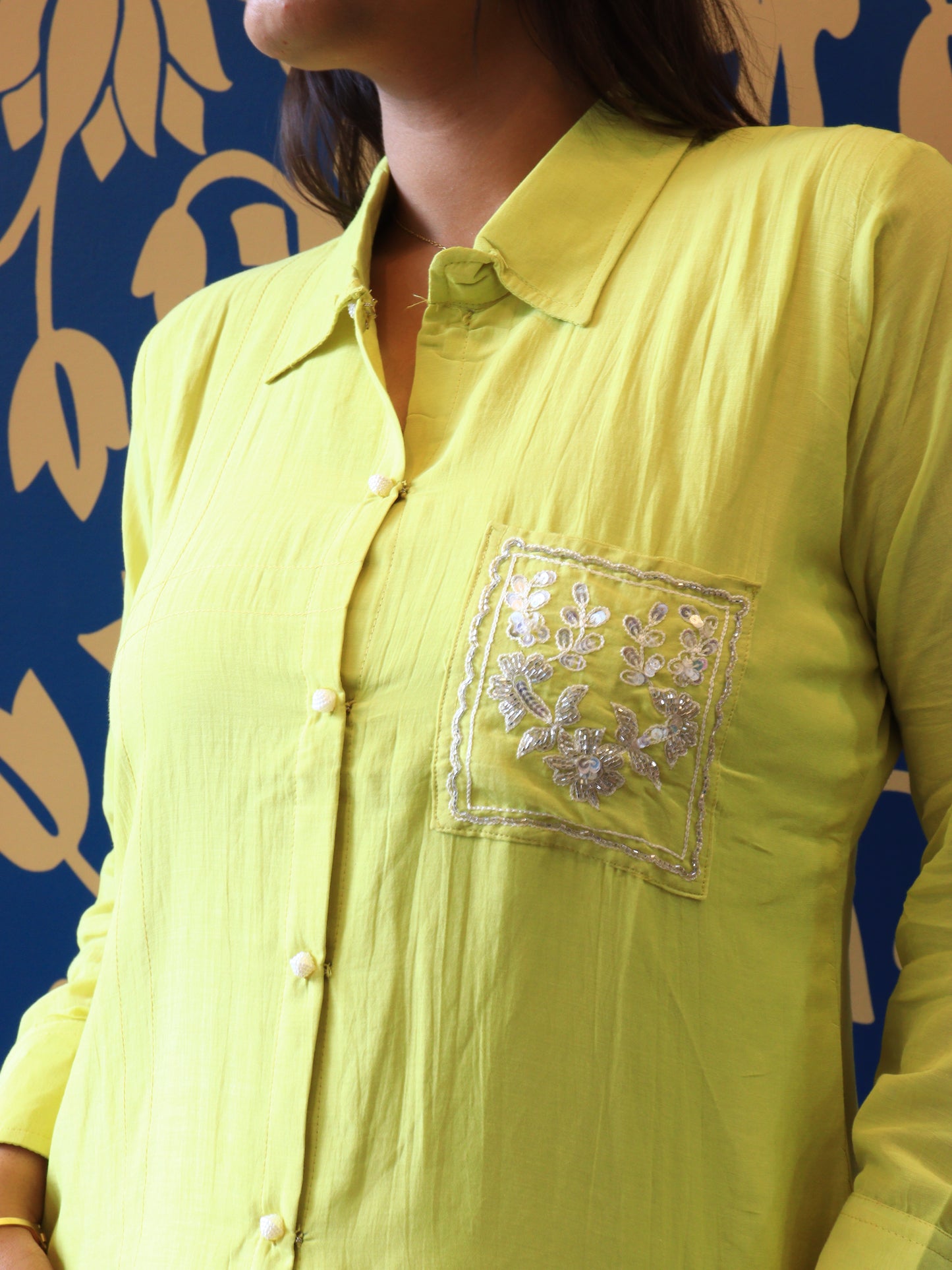 The "Lumiere" Hand- Work Chanderi Set