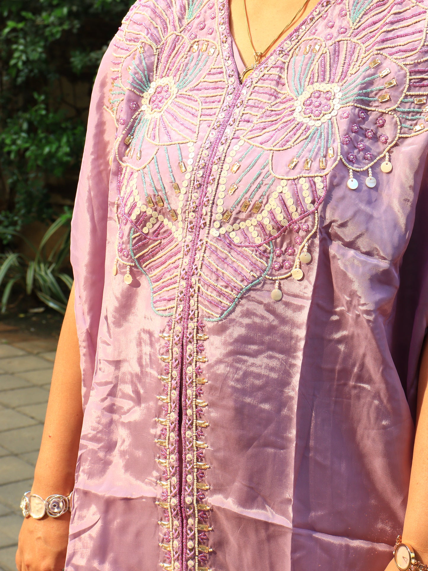 The Celestial Hand-Embellished Kaftan Set