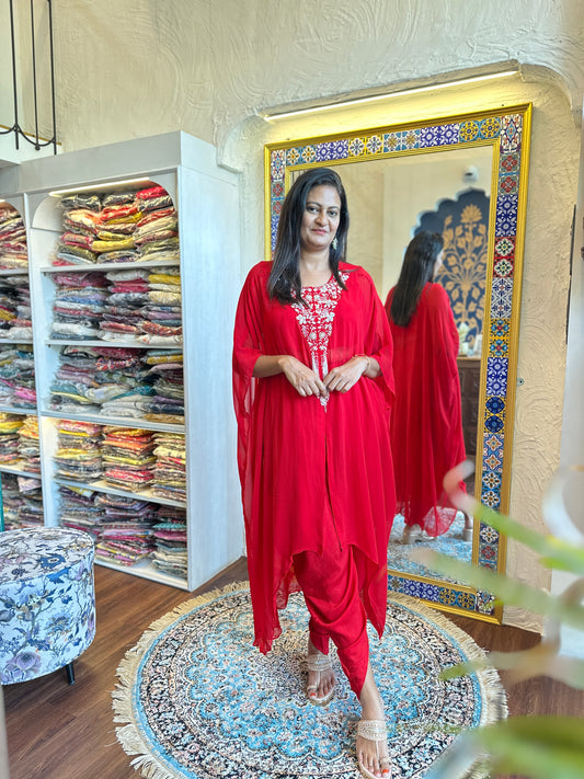 Red Royale Kaftan Suit