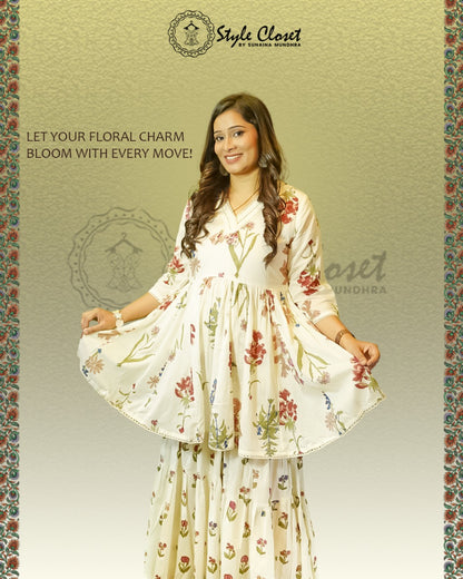 Floral Bliss Sharara Set