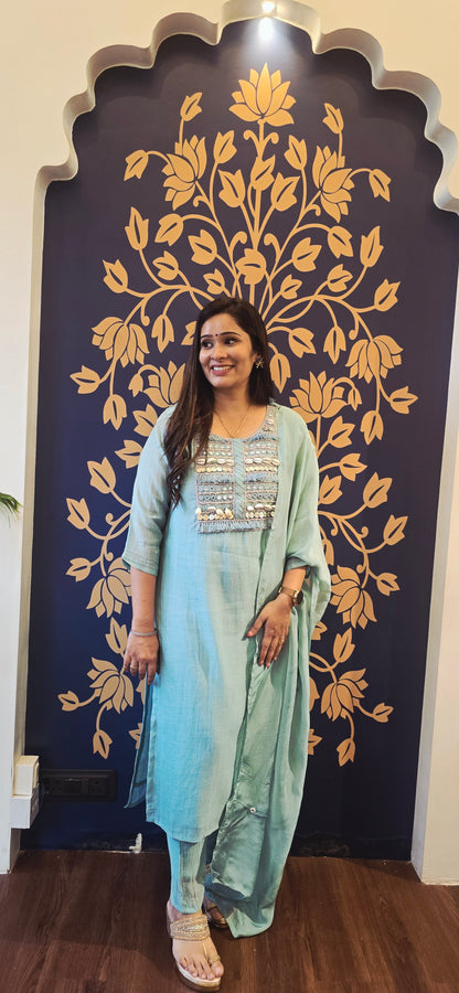Statement Shell Kurta Set