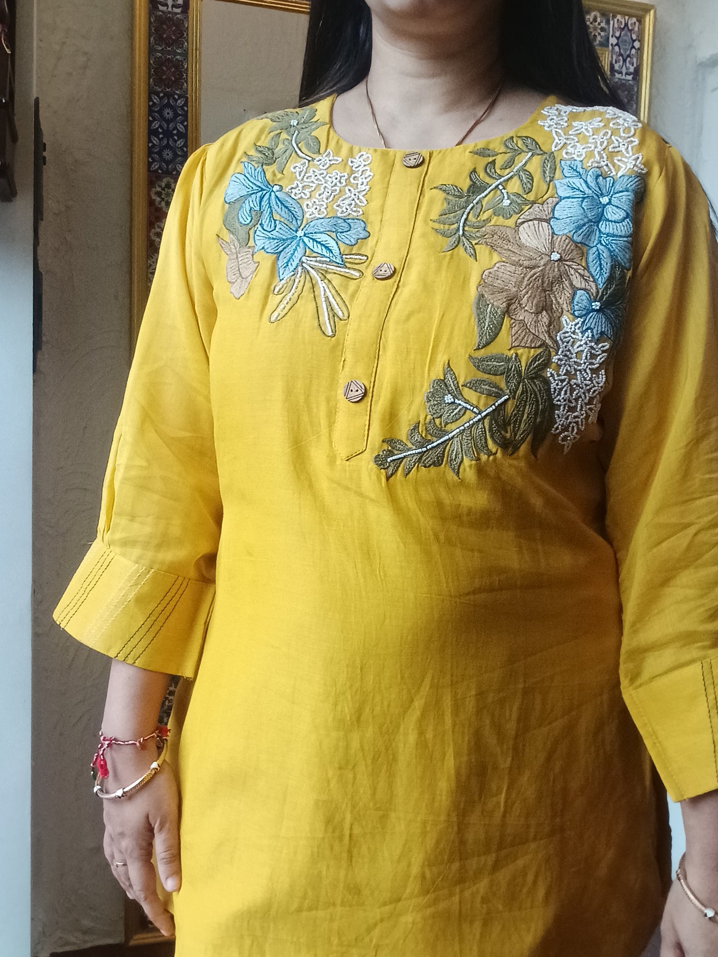 Embroidered bloom coord set