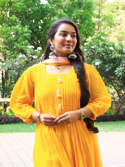 Sunshine Bloom Cotton Kurta Set