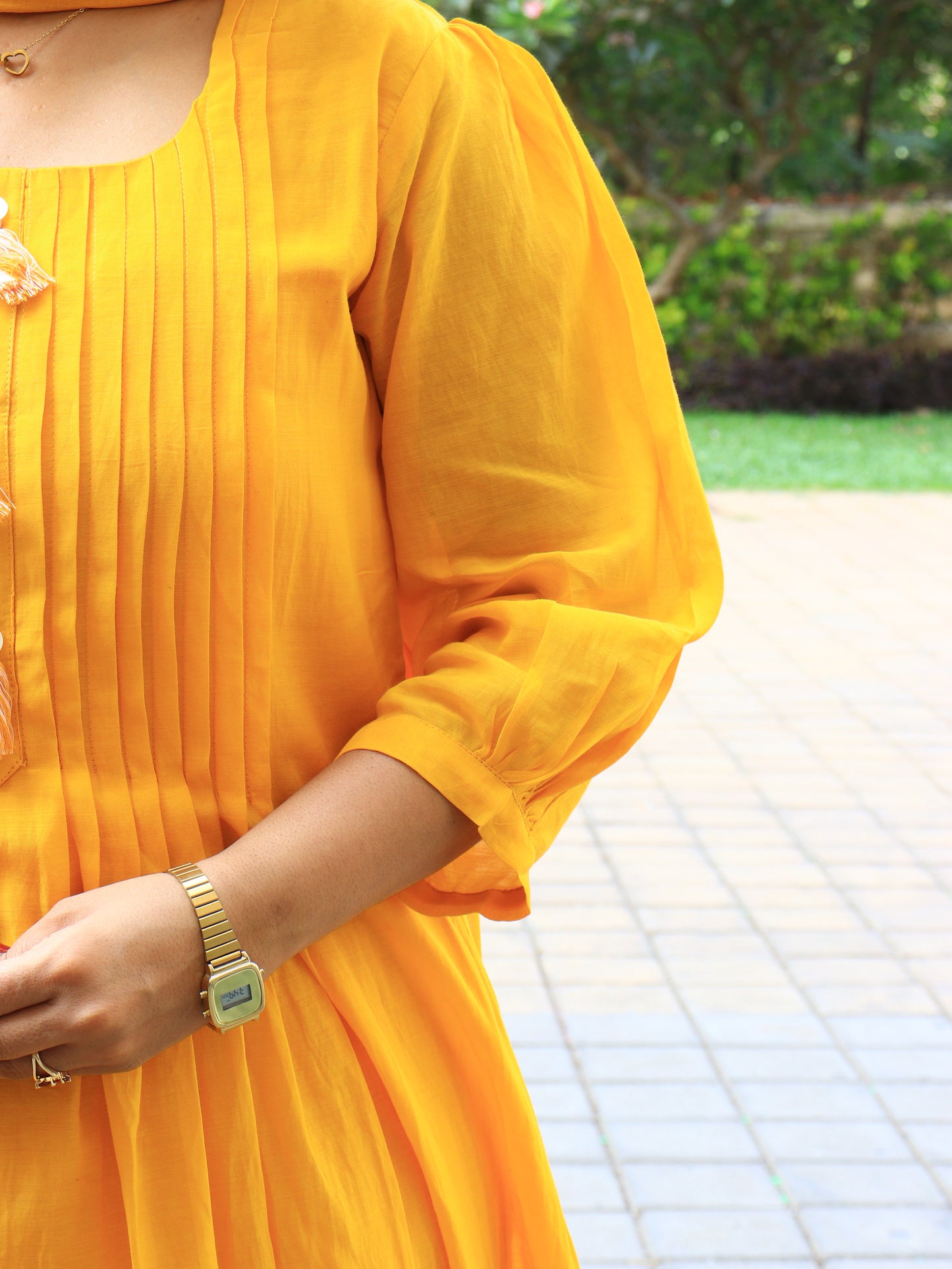 Sunshine Bloom Cotton Kurta Set