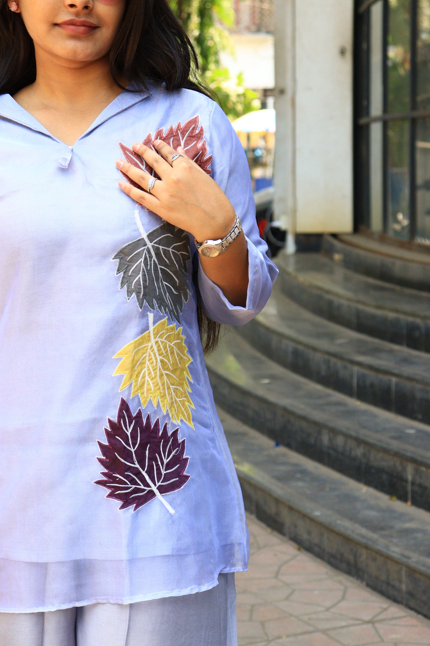 The Autumna Embroidered Tissue Coord Set