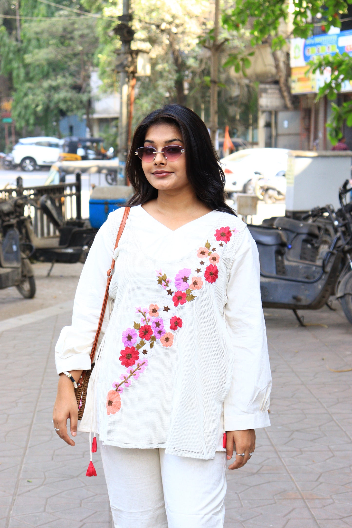Ivory Bloom Jute Co-Ord Set
