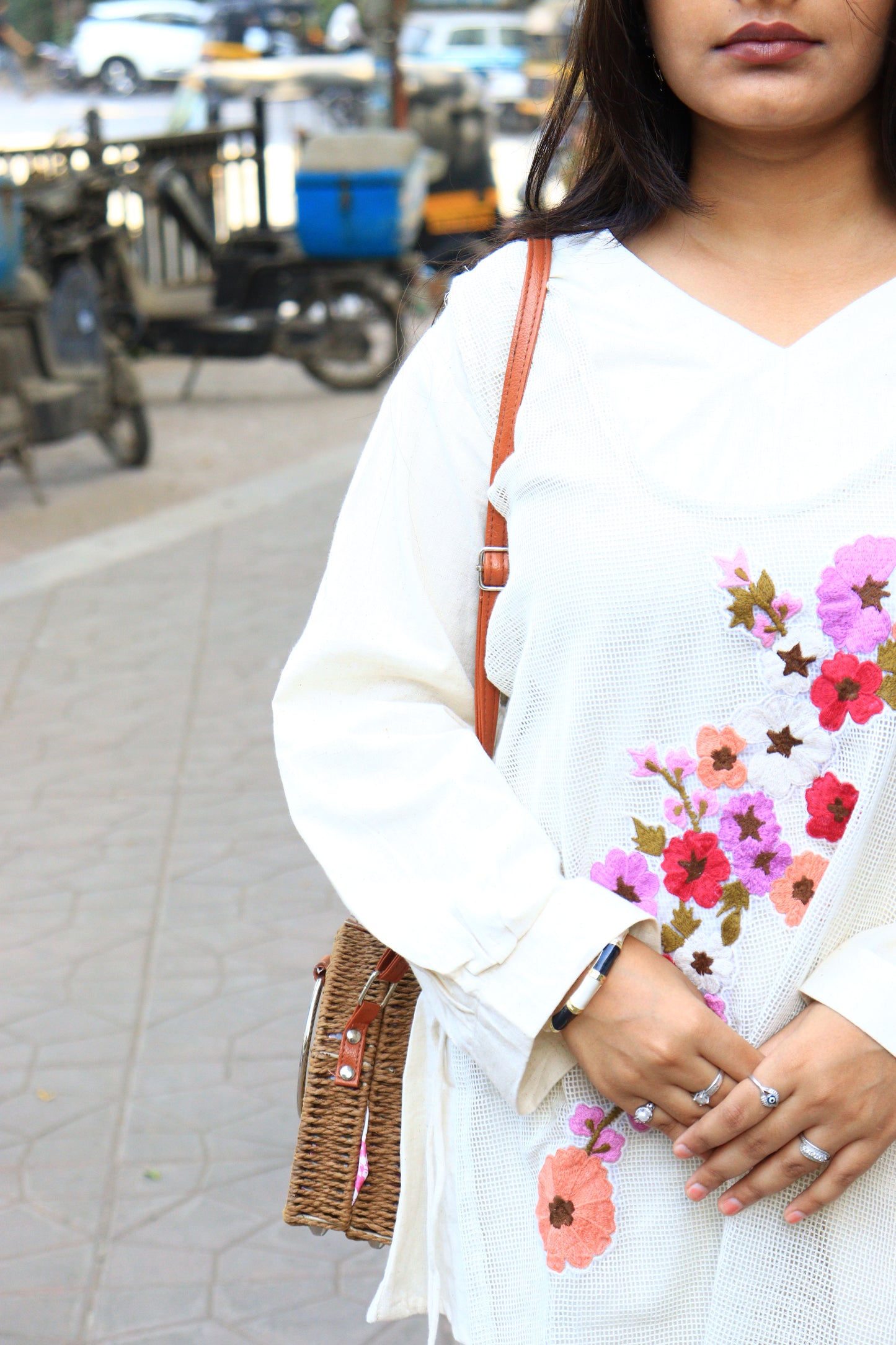 Ivory Bloom Jute Co-Ord Set