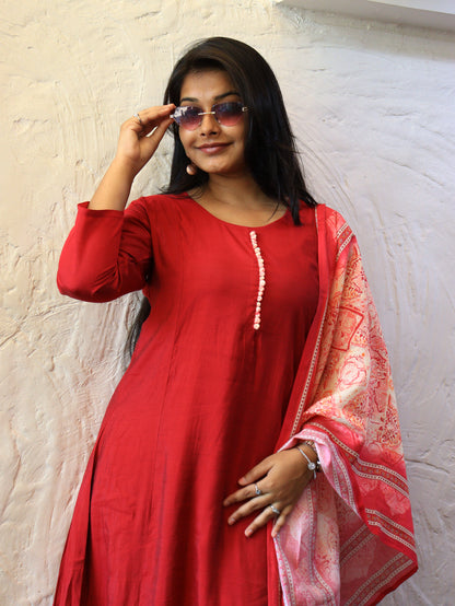 The Aura Collection: Handcrafted Bordered Anarkalis