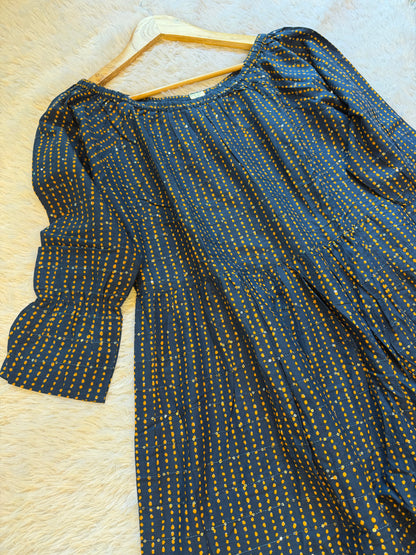 Sequence Embedded Blue Dress