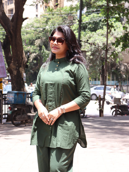 Olive Essence Cotton Co-Ord Set