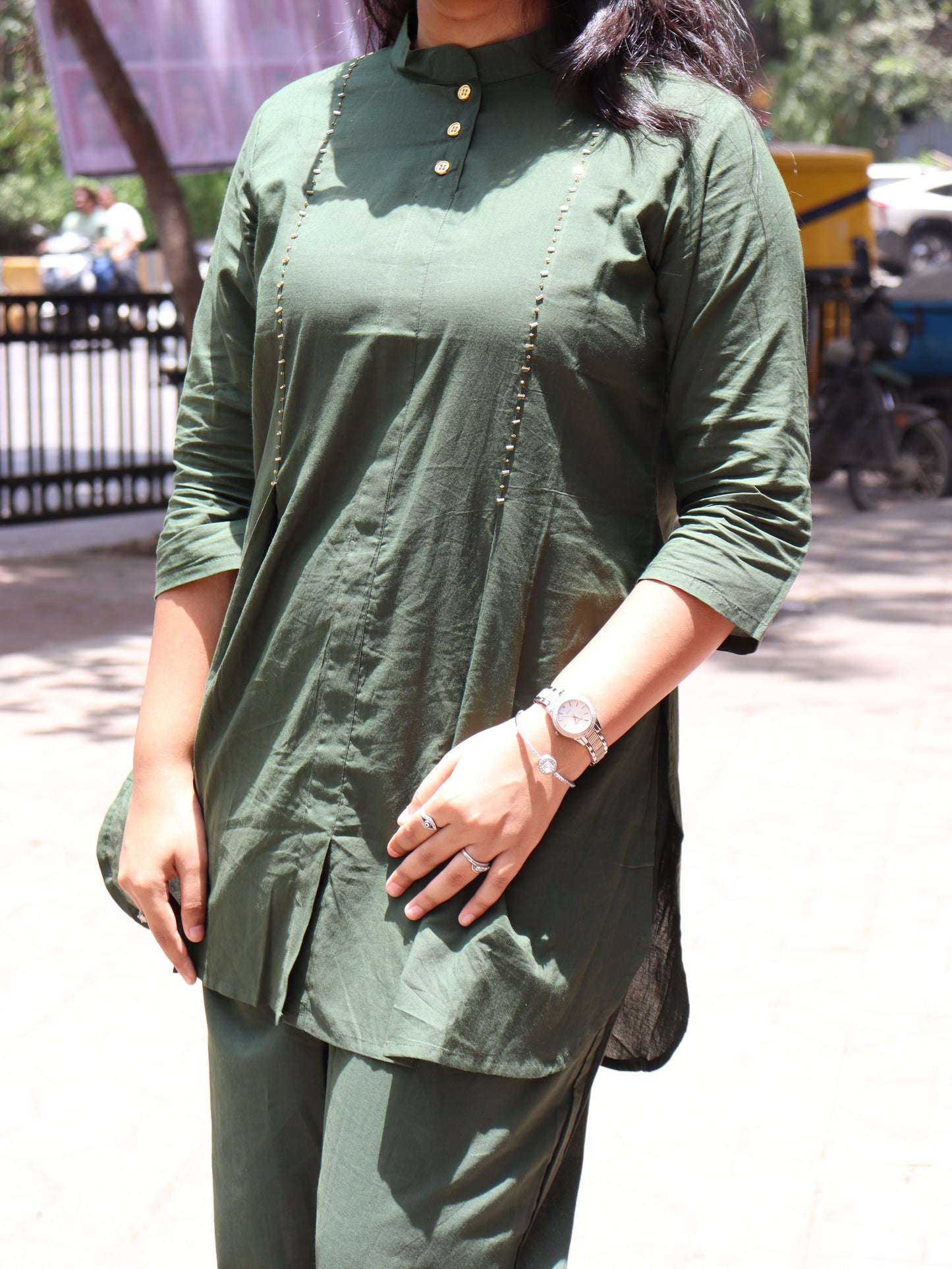 Olive Essence Cotton Co-Ord Set