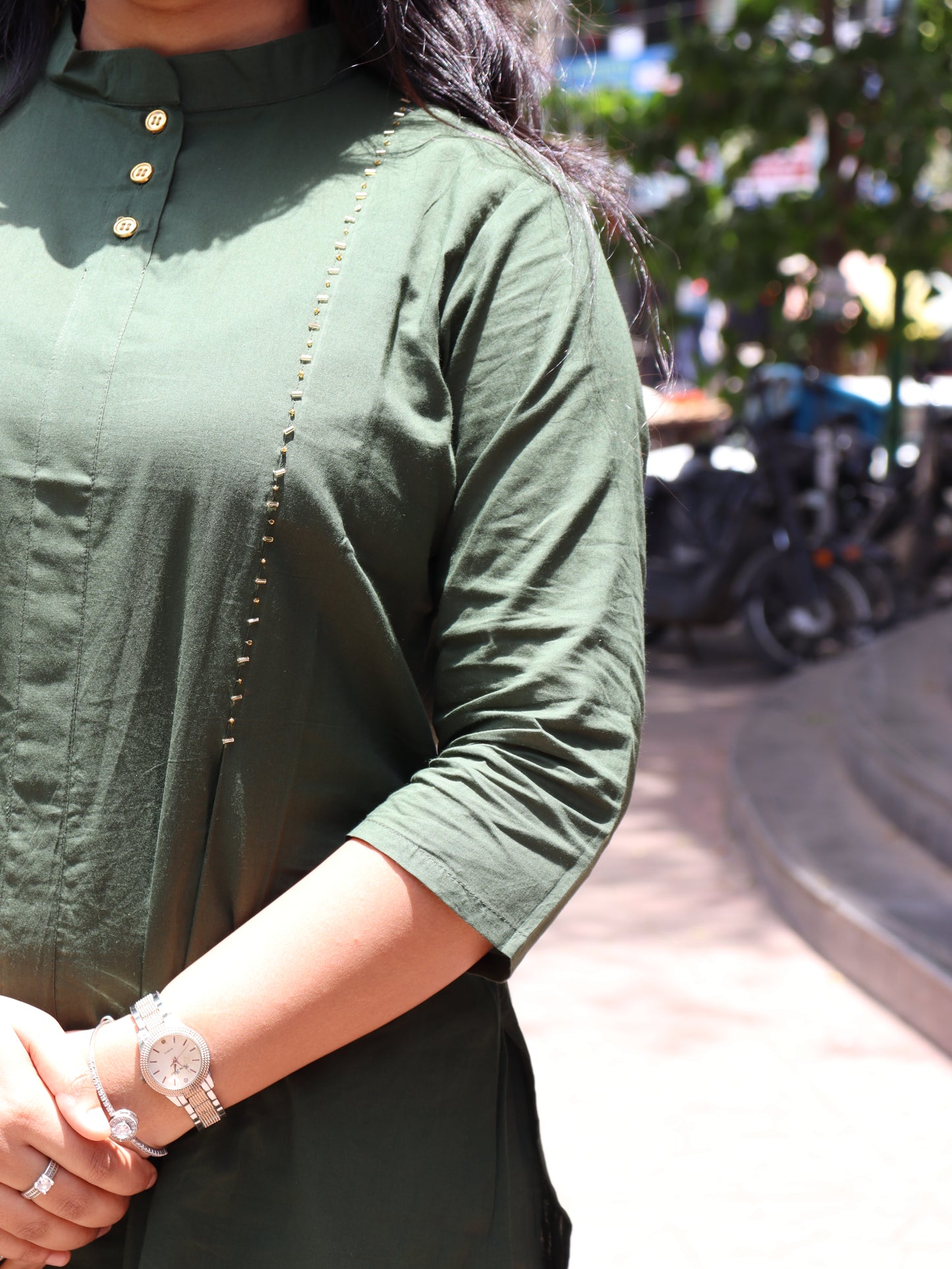 Olive Essence Cotton Co-Ord Set