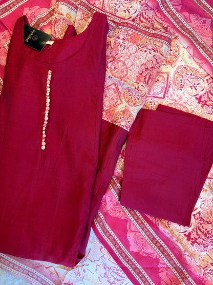 The Aura Collection: Handcrafted Bordered Anarkalis