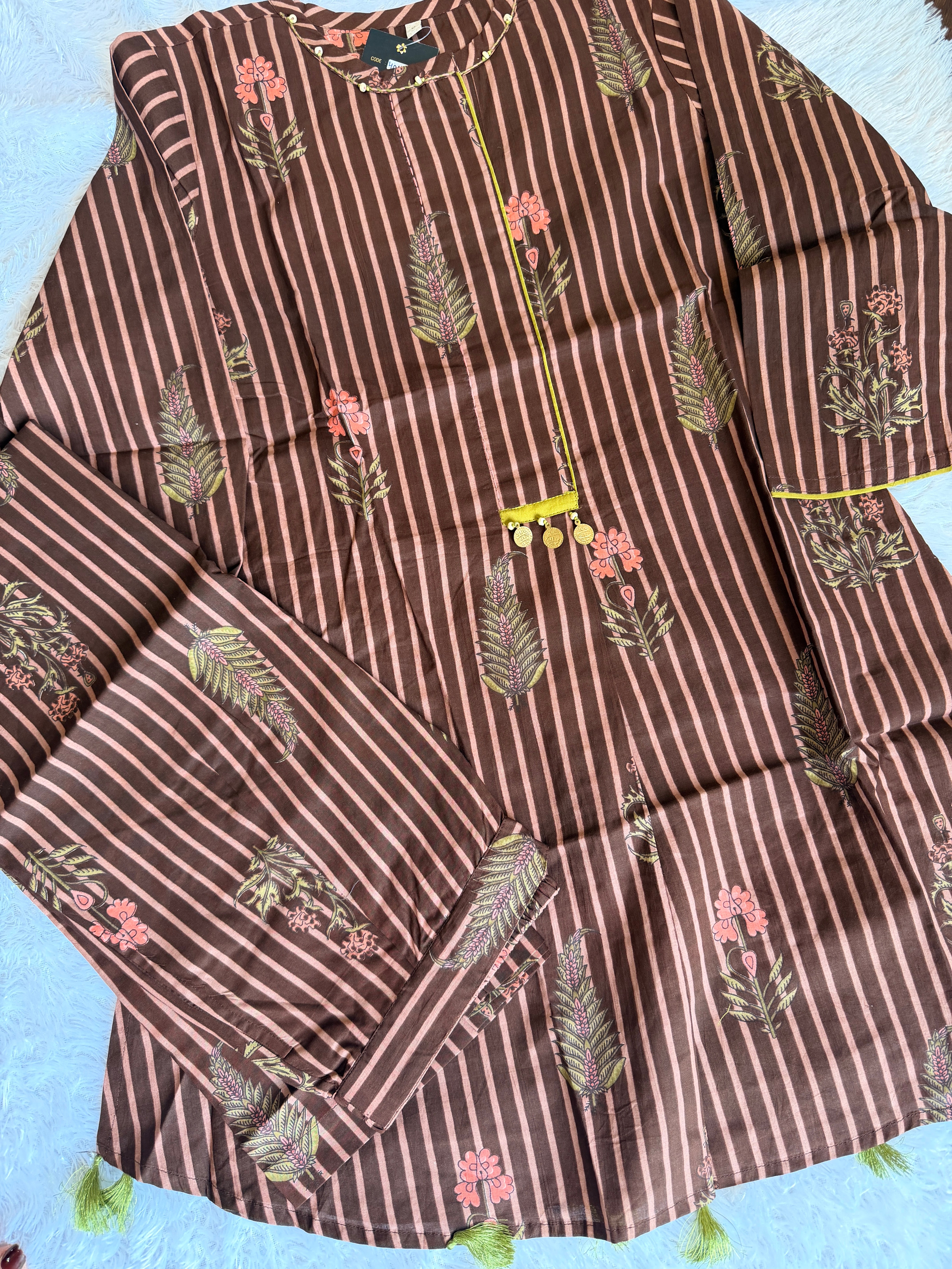 Rust Bloom Striped Co-Ord Set