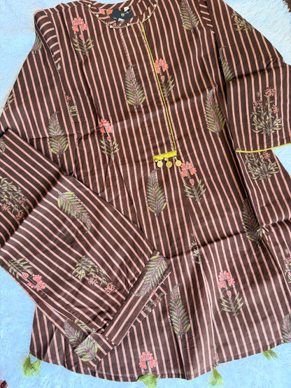 Rust Bloom Striped Co-Ord Set