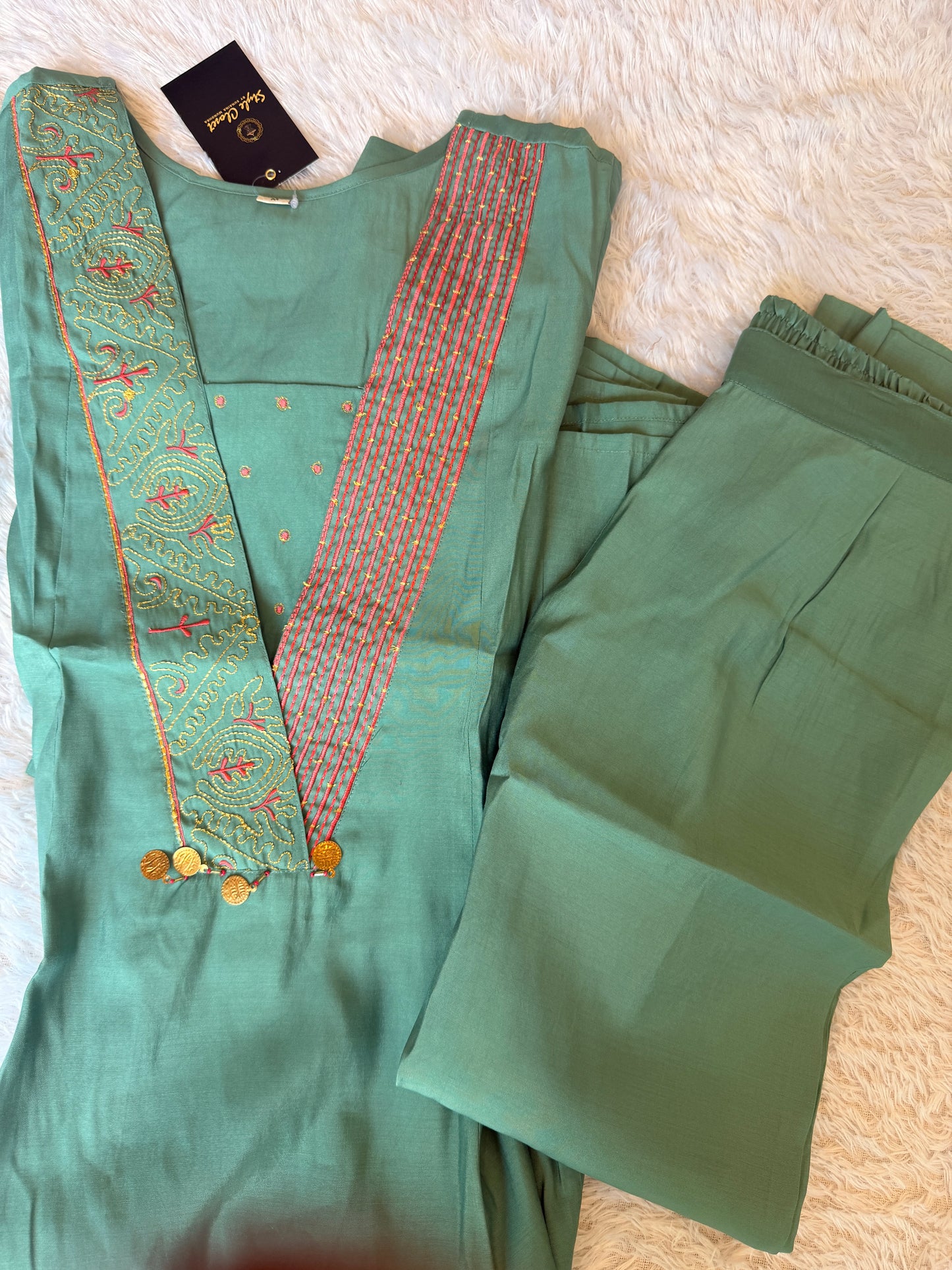 Aqua Blue Grace Kurta Pant Set