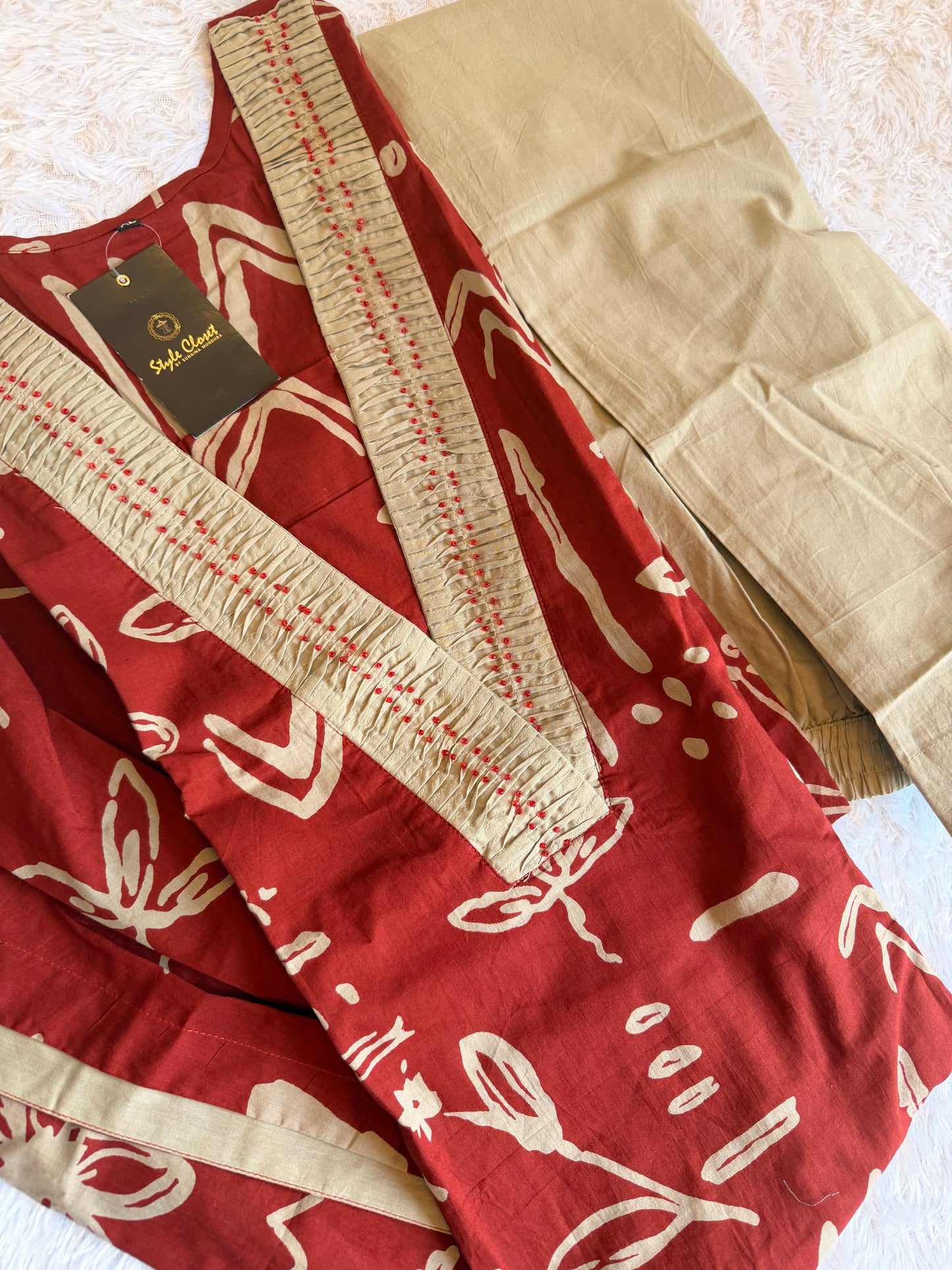The Pleat-Neck Kurta Set