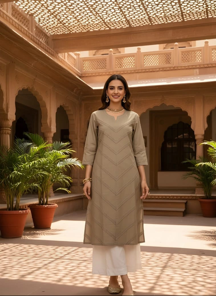 Sandstone Grace Straight Kurta Set