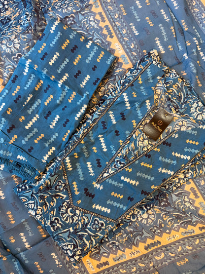 Women's Cerulean Blue Ethnic Set