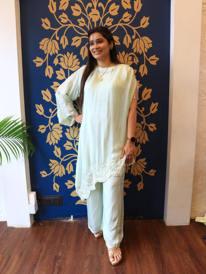 Mint Grace Embroidered Co-ord Set