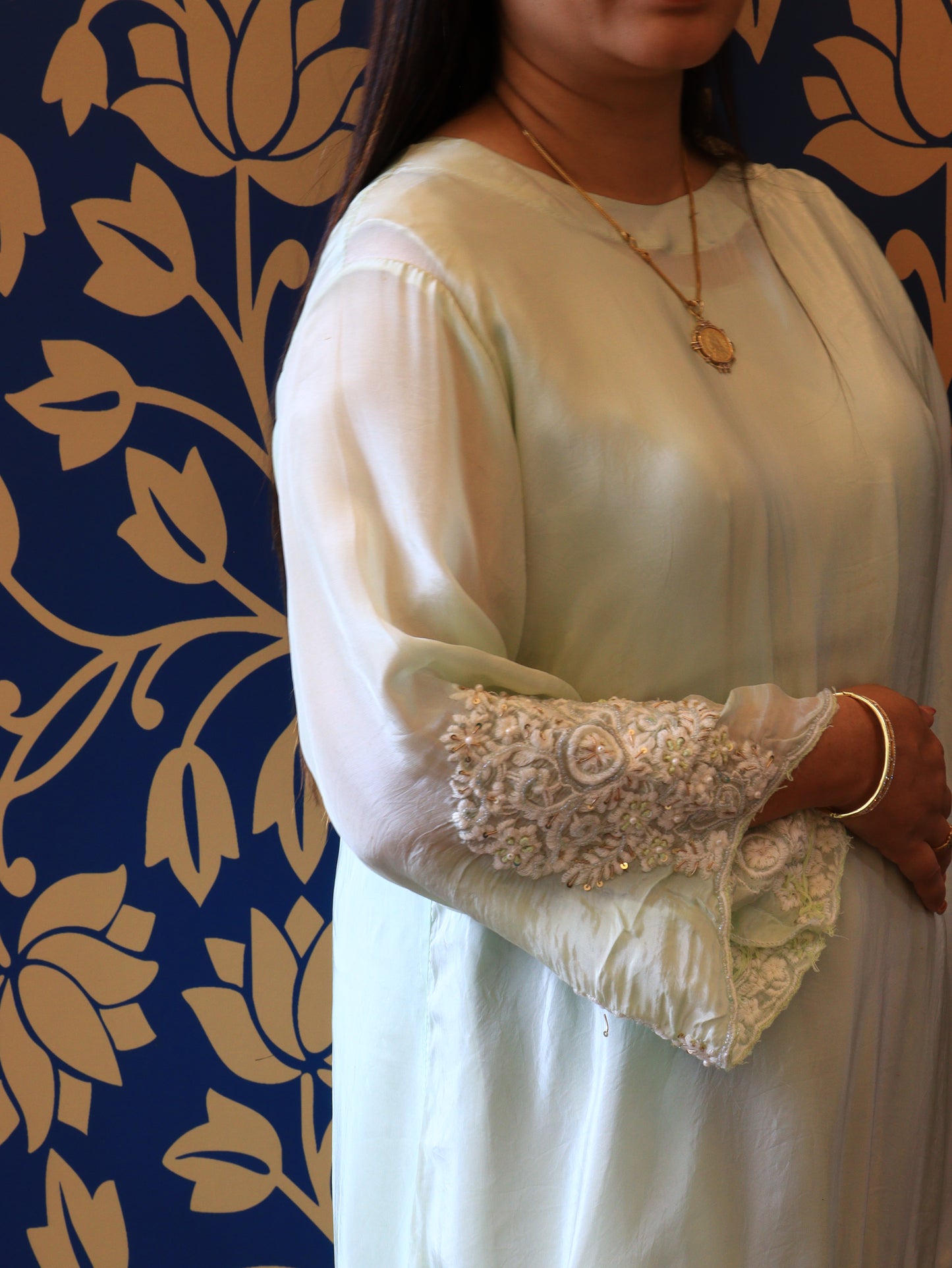 Mint Grace Embroidered Co-ord Set