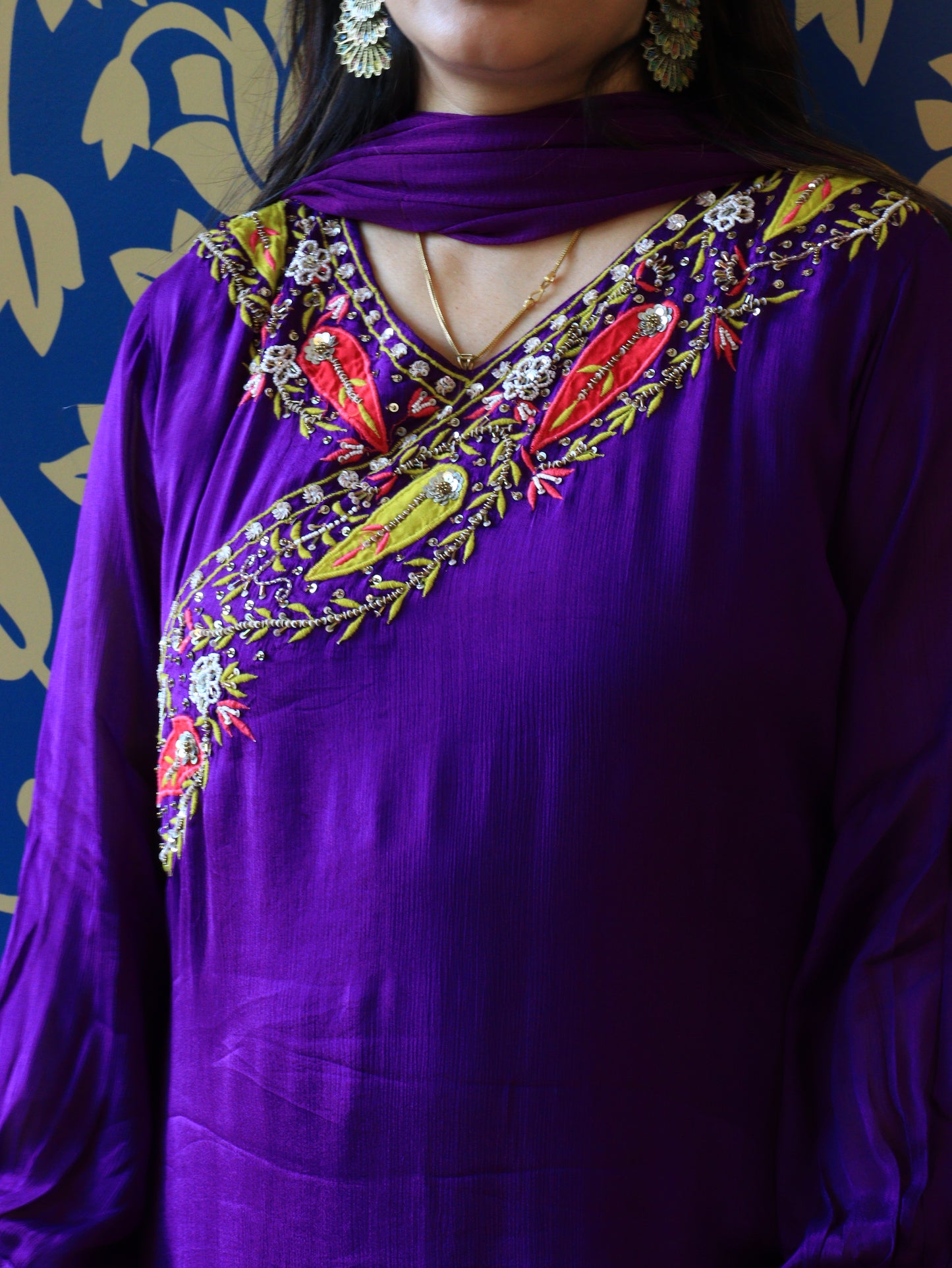 Handwork A-Line Kurta Set