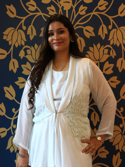 Layered Embellished Jacket Indo-western dress