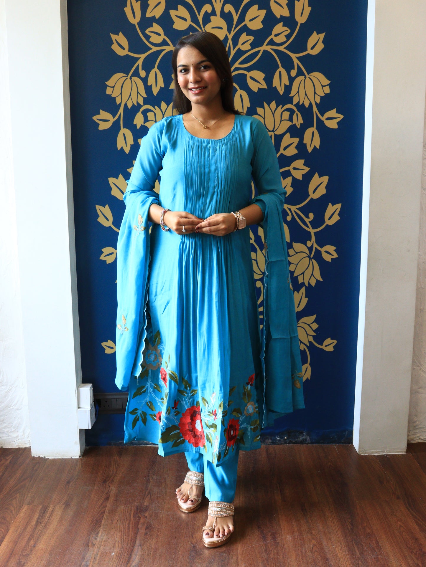 Gulbahar Hand-Embroidered Suit Set