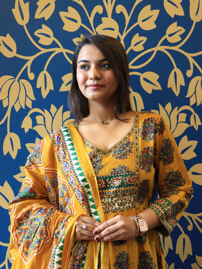 Kashmira Printed Anarkali Suit Set (With Dupatta)