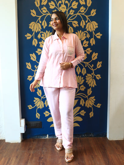 The "Lumiere" Hand- Work Chanderi Set