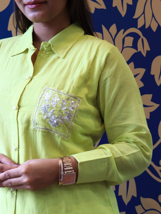 The "Lumiere" Hand- Work Chanderi Set