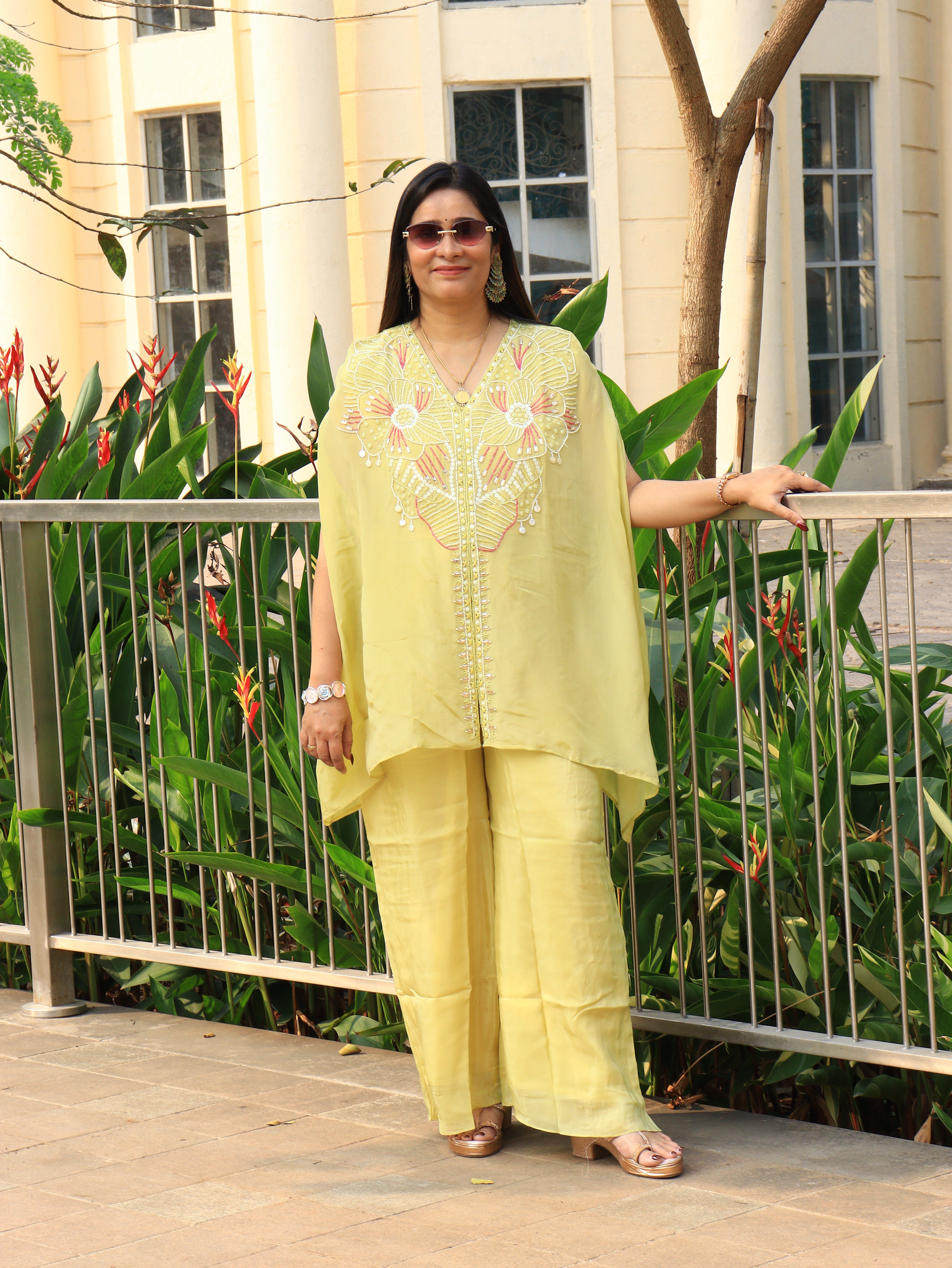 The Celestial Hand-Embellished Kaftan Set