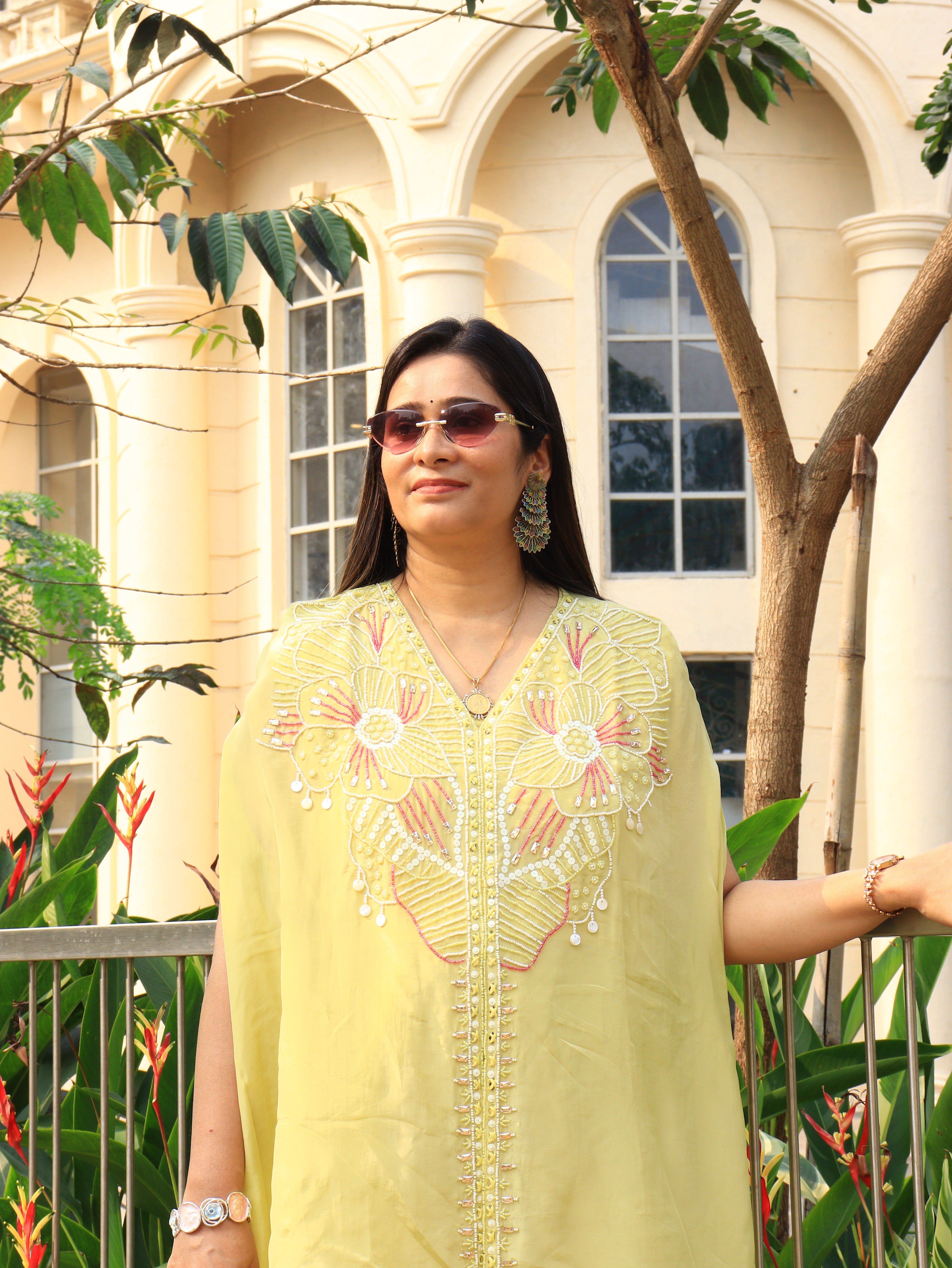 The Celestial Hand-Embellished Kaftan Set