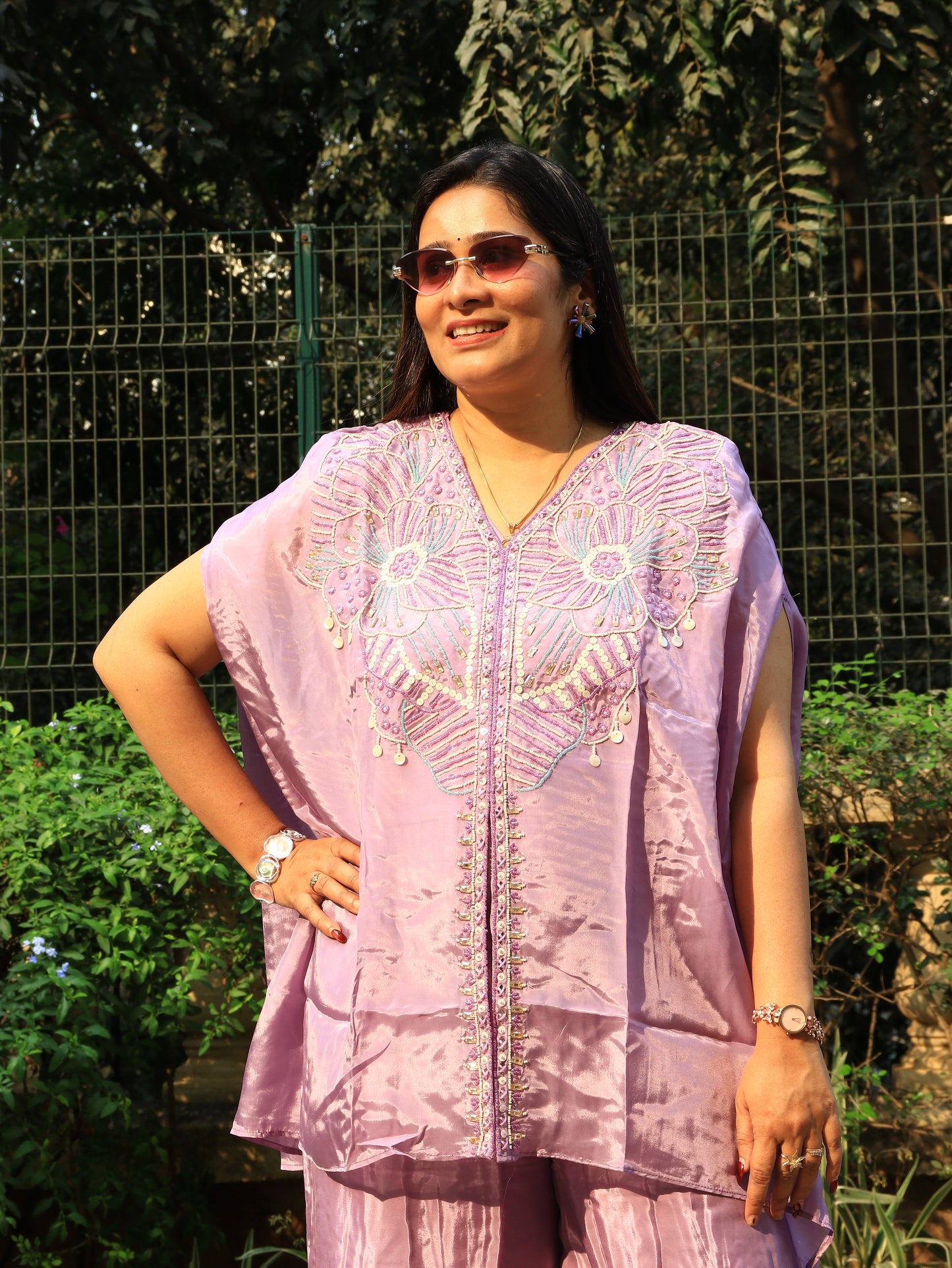 The Celestial Hand-Embellished Kaftan Set