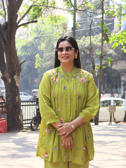 Floral Breeze Embroidered Coord Set