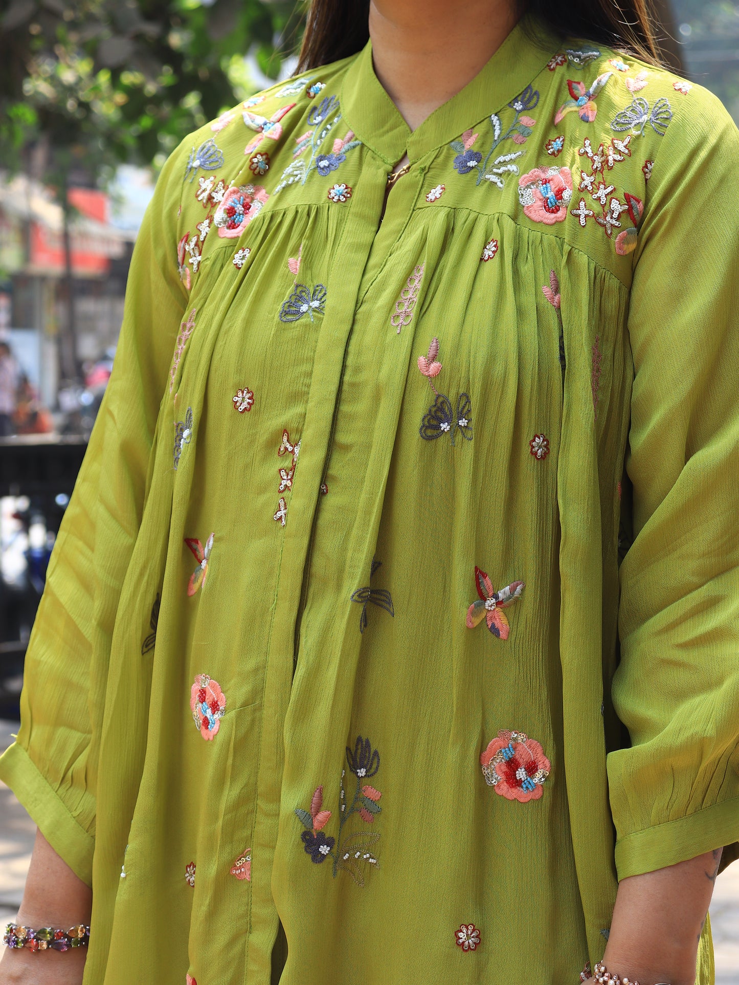 Floral Breeze Embroidered Coord Set