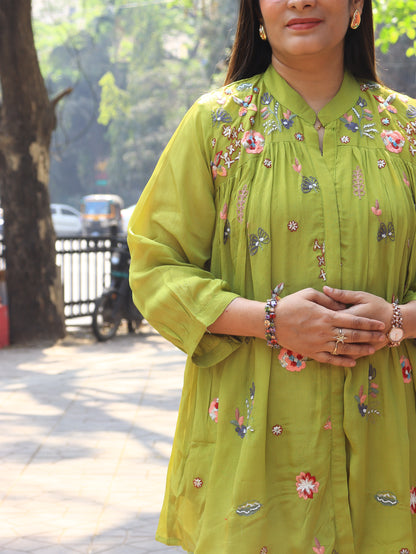 Floral Breeze Embroidered Coord Set