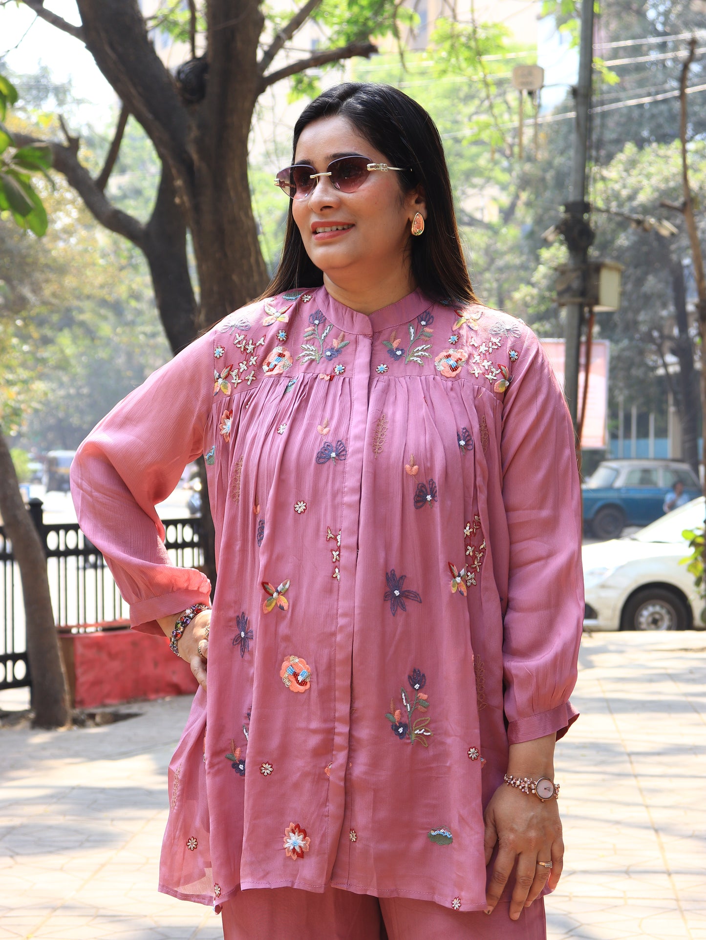 Floral Breeze Embroidered Coord Set