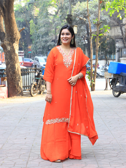 Party Wear Handwork Sharara Set