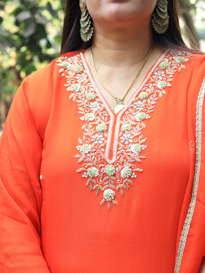 Party Wear Handwork Sharara Set