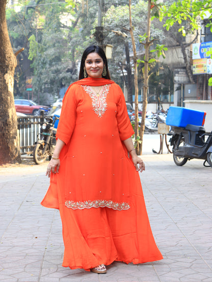 Party Wear Handwork Sharara Set