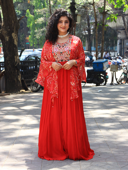 Handwork Cape Gown