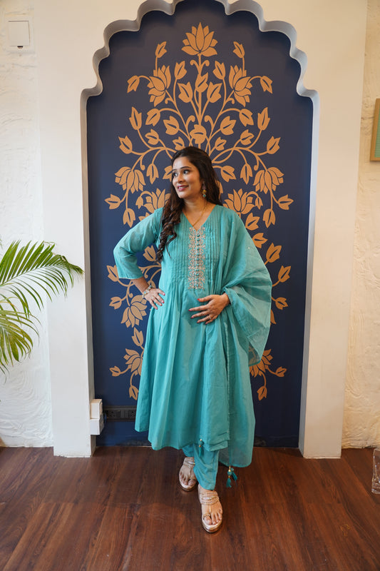 Aqua Elegance Kurta Set