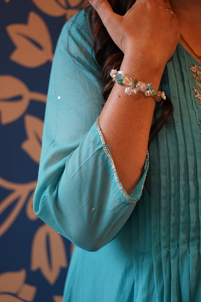 Aqua Elegance Kurta Set