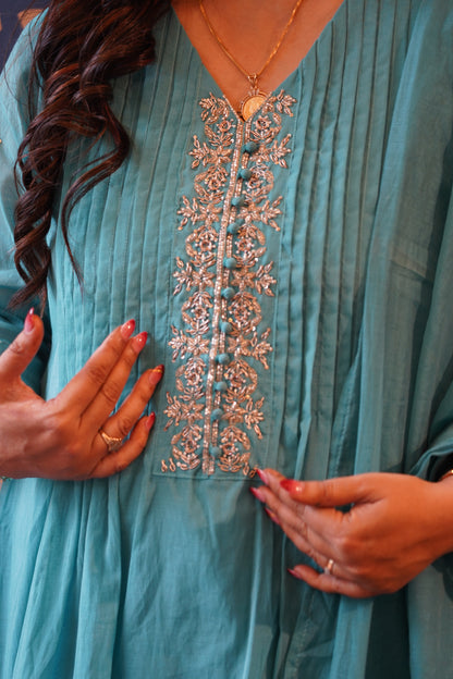 Aqua Elegance Kurta Set